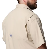 Men's Columbia Tan Texas Longhorns Big & Tall Collegiate Tamiami Omni-Shade Full-Button Shirt