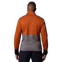 Pull Columbia Texas Longhorns Hike Omni-Wick demi-zip orange/gris pour homme