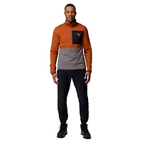 Pull Columbia Texas Longhorns Hike Omni-Wick demi-zip orange/gris pour homme