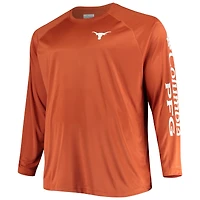Columbia Texas Orange Longhorns Big & Tall Terminal Tackle T-shirt raglan à manches longues Omni-Shade