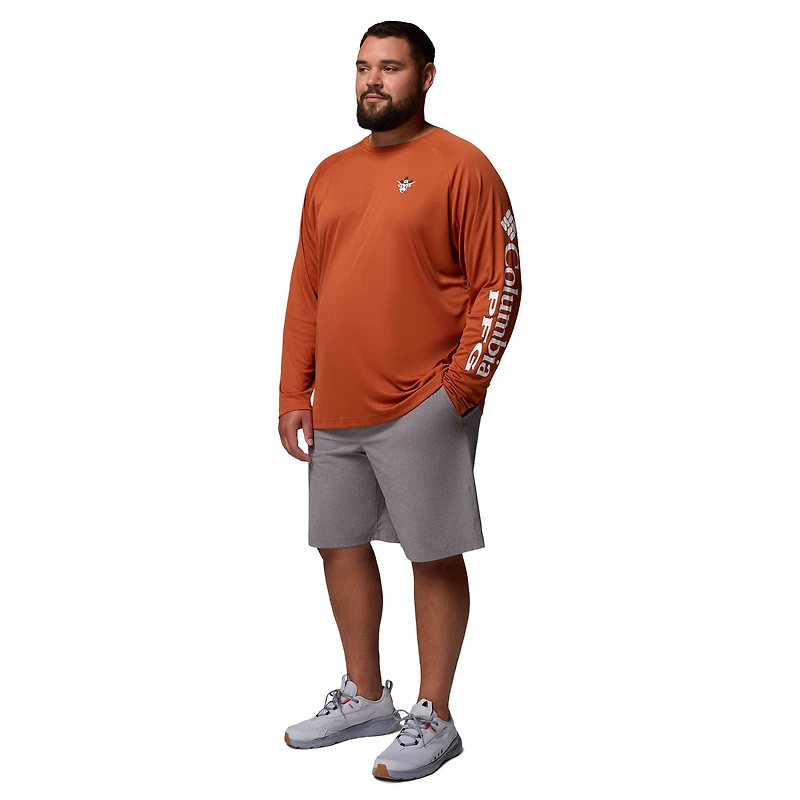 Men's Columbia Texas Orange Longhorns Big & Tall Terminal Tackle Long Sleeve Omni-Shade T-Shirt