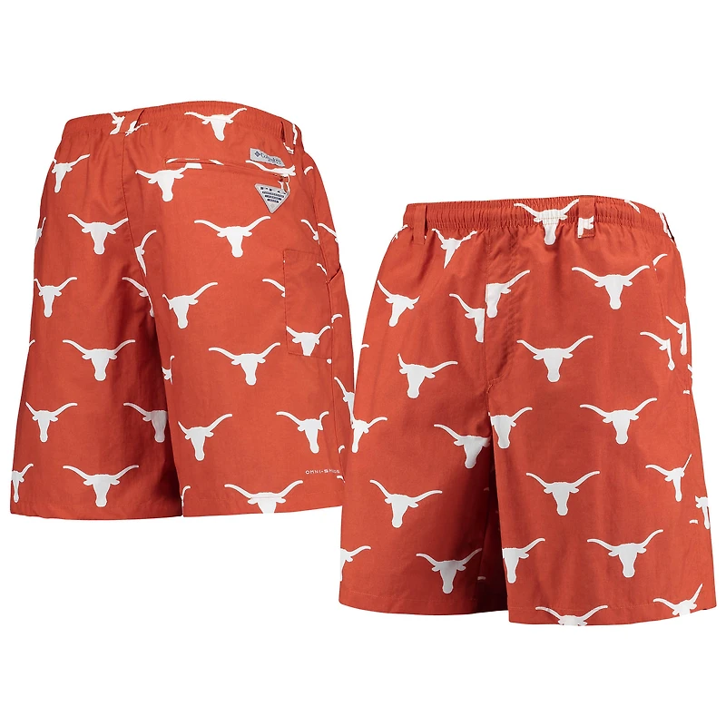 Short hybride Columbia Texas Orange Longhorns PFG Backcast II 8" Omni-Shade pour homme