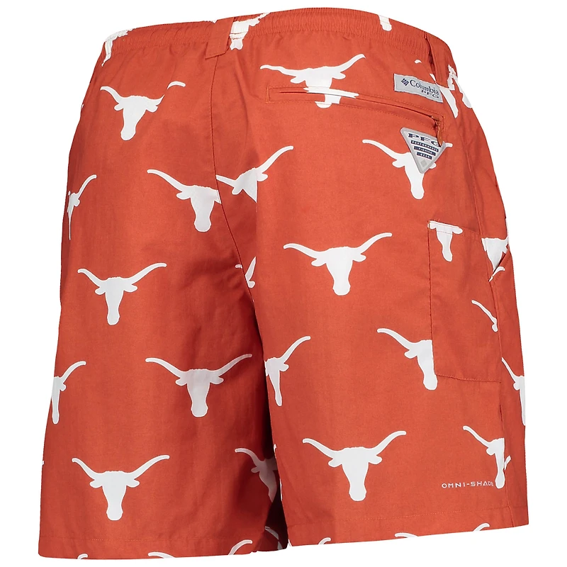 Columbia Texas Orange Longhorns PFG Backcast II Omni-Shade Short hybride pour homme