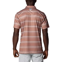 Men's Columbia Texas Orange Longhorns PFG Super Terminal Tackle™ Omni-Shade™ Stripe Polo
