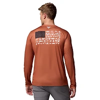 Men's Columbia  Texas Orange Longhorns PHG Terminal Shot 3-Hit Long Sleeve T-Shirt