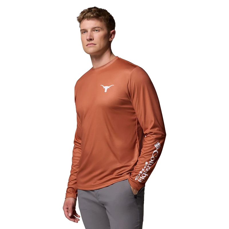 Men's Columbia  Texas Orange Longhorns PHG Terminal Shot 3-Hit Long Sleeve T-Shirt