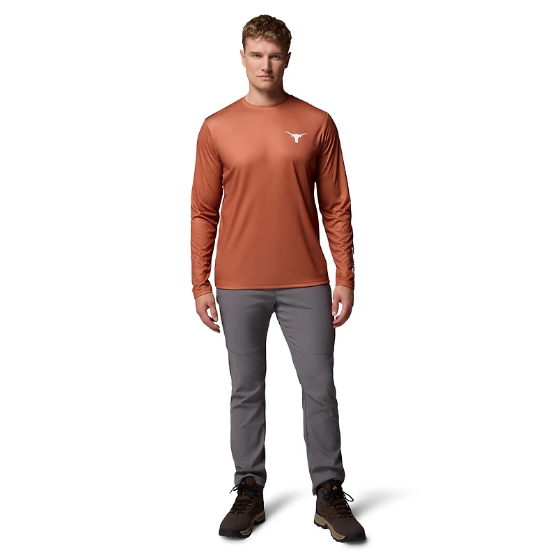 T-shirt à manches longues Columbia Texas Orange Longhorns PHG Terminal Shot 3-Hit pour homme
