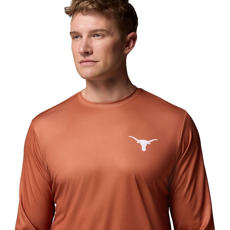 T-shirt à manches longues Columbia Texas Orange Longhorns PHG Terminal Shot 3-Hit pour homme