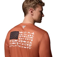 Men's Columbia  Texas Orange Longhorns PHG Terminal Shot 3-Hit Long Sleeve T-Shirt