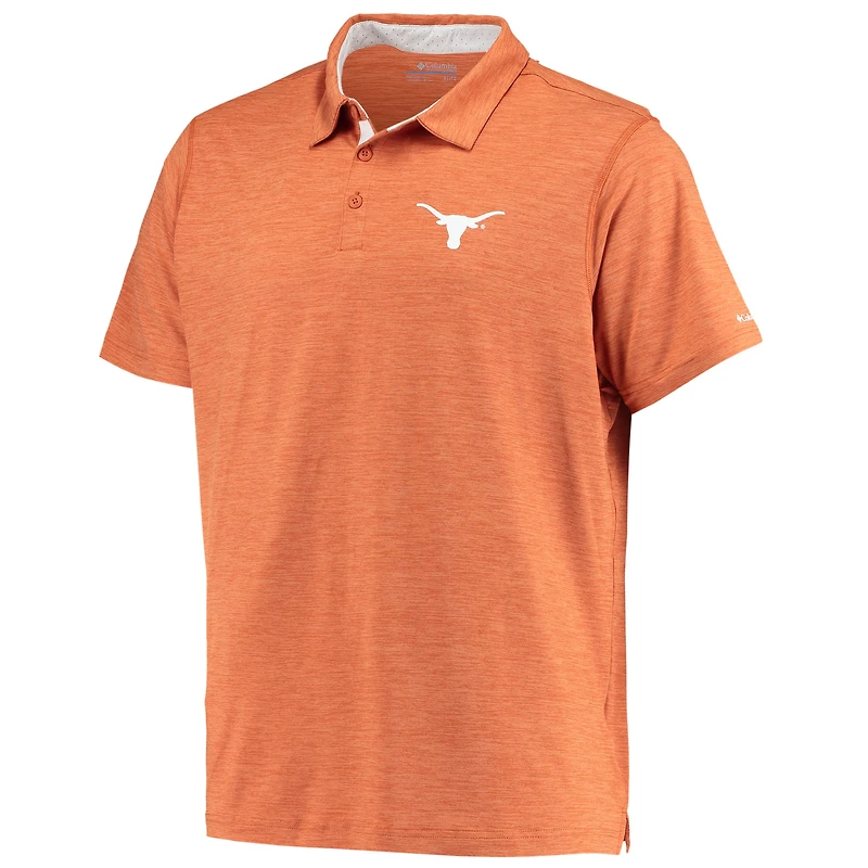 Men's Columbia Texas Orange Longhorns Tech Trail Omni-Shade Polo