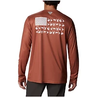 T-shirt à manches longues Columbia Texas Orange Longhorns Terminal Shot Omni-Shade pour homme