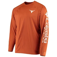 Columbia Texas Longhorns Terminal Tackle Omni-Shade Raglan T-shirt à manches longues pour homme