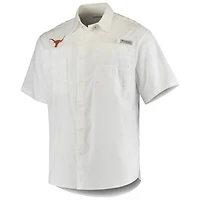 Chemise Columbia White Texas Longhorns Tamiami Omni-Shade pour homme