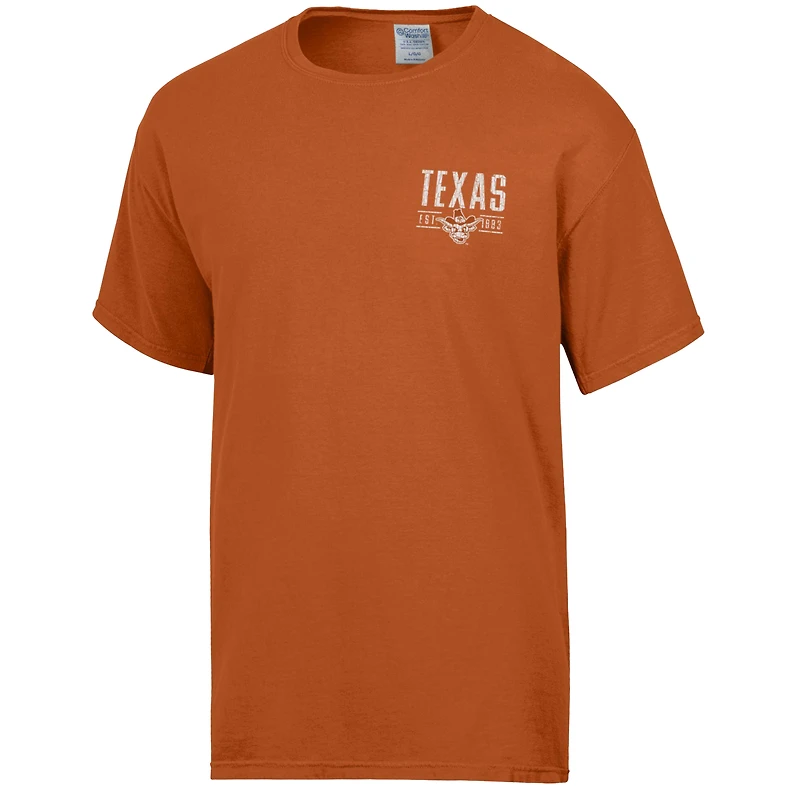 Men's ComfortWash  Burnt Orange Texas Longhorns Big Name T-Shirt