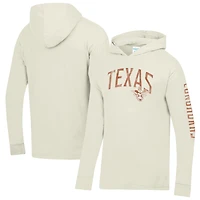 Men's ComfortWash  Cream Texas Longhorns Long Sleeve Hooded T-Shirt