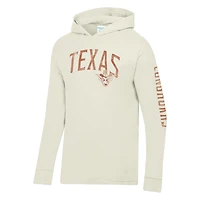 Men's ComfortWash  Cream Texas Longhorns Long Sleeve Hooded T-Shirt