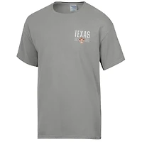 T-shirt gris ComfortWash pour homme, motif Big Name des Texas Longhorns