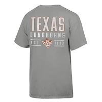 T-shirt gris ComfortWash pour homme, motif Big Name des Texas Longhorns