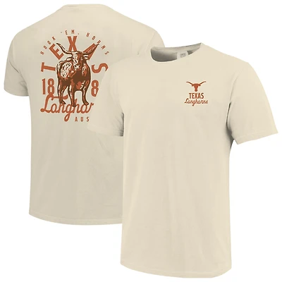 T-shirt à superposition de mascotte crème Texas Longhorns Comfort Colors pour hommes