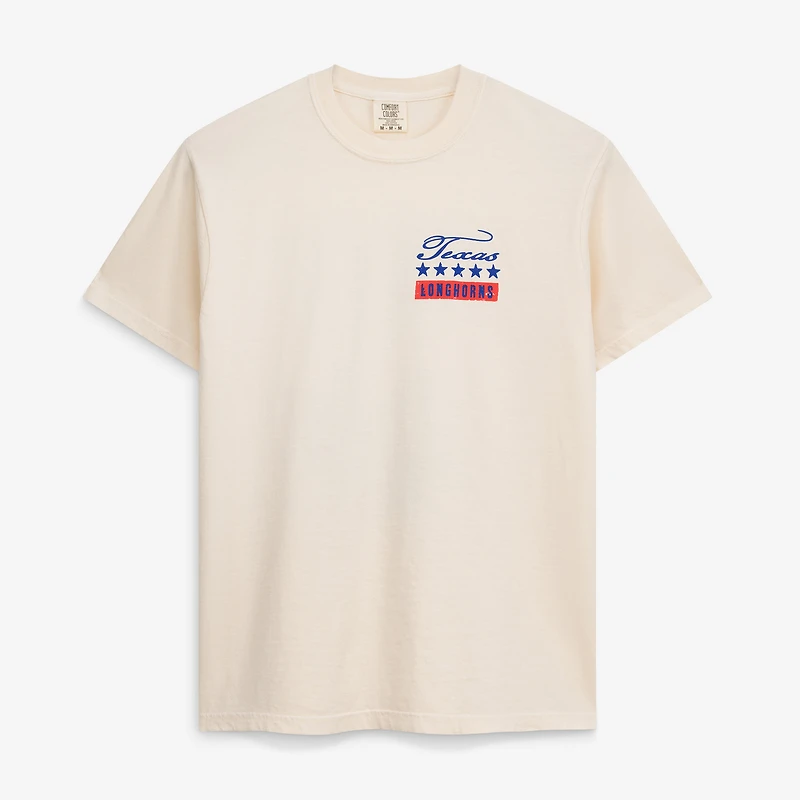 Men's Cream Texas Longhorns Uncle Sam Mascot T-Shirt