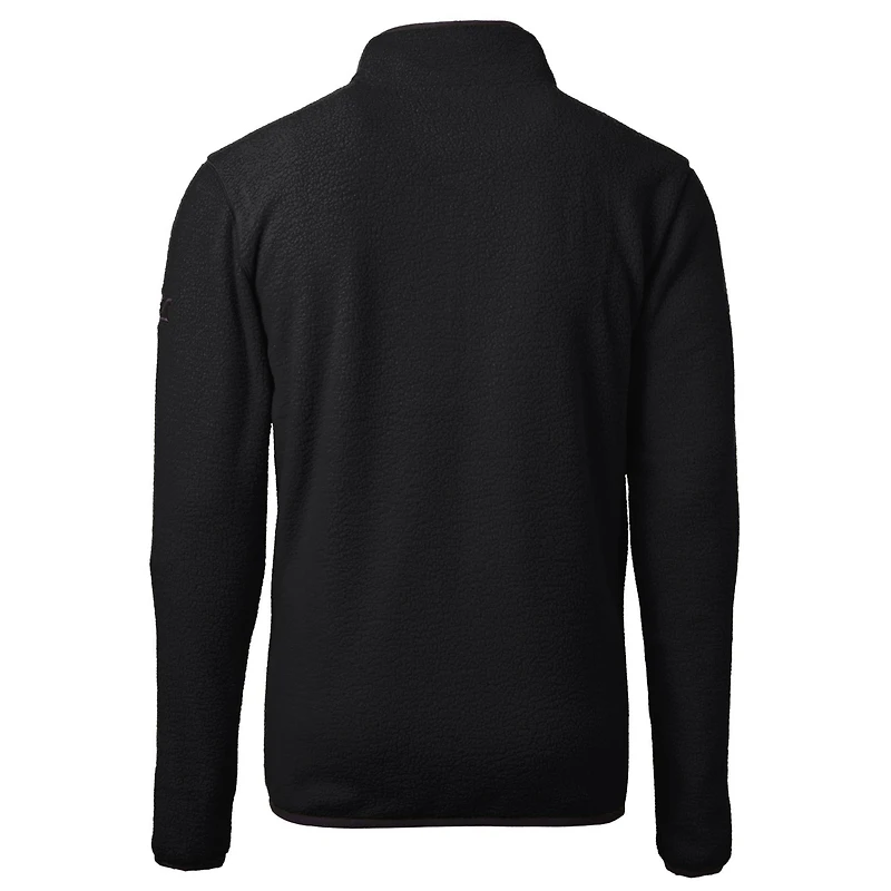 Men's Cutter & Buck Black Texas Longhorns Big Tall Cascade Eco Sherpa Fleece Quarter-Zip Jacket