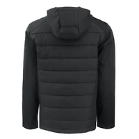 Men's Cutter & Buck Black Texas Longhorns Big Tall Evoke Hybrid Eco Softshell Recycled Full-Zip Hooded PrimaLoft Jacket