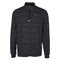 Pull-over extensible à fermeture éclair quart de tour pour homme, coupeur et buck, Texas Longhorns, grandes tailles, imprimé camouflage Traverse