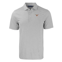 Men's Cutter & Buck  Gray/White Texas Longhorns Big Tall Forge Eco Double Stripe Stretch Recycled Polo