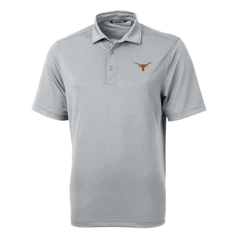 Men's Cutter & Buck Gray Texas Longhorns Big Tall Virtue Eco Pique Recycled Polo