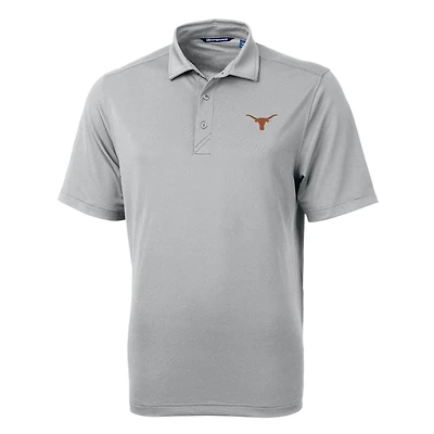 Men's Cutter & Buck Gray Texas Longhorns Big Tall Virtue Eco Pique Recycled Polo