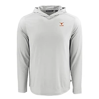 Men's Cutter & Buck Gray Texas Longhorns Coastline Epic Comfort Eco Recycled Long Sleeve Hoodie T-Shirt