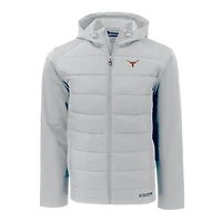 Veste à capuche zippée intégrale Cutter & Buck Gray Texas Longhorns Evoke pour homme