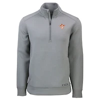 Men's Cutter & Buck  Gray Texas Longhorns Roam Eco Recycled Quarter-Zip Sweatshirt