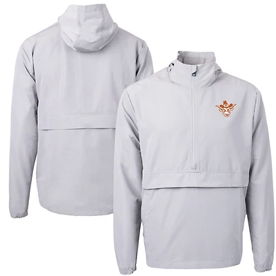 Veste anorak demi-zip Cutter & Buck Gray Texas Longhorns Vault Charter Eco Recycled pour homme