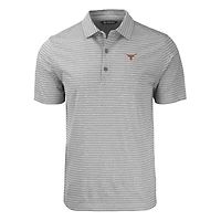 Men's Cutter & Buck  Heather Gray Texas Longhorns Big Tall Forge Eco Stripe Stretch Recycled Polo