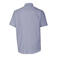 Men's Cutter & Buck  Light Blue Texas Longhorns Alumni Logo Stretch Oxford Short Sleeve Button-Down Shirt