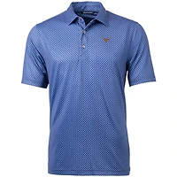 Polo bleu marine à imprimé bannière Pike pour homme, Cutter & Buck, Texas Longhorns, taille grande et