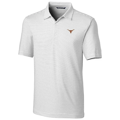 Polo blanc à rayures crayon et logo Forge pour homme, Cutter & Buck, Texas Longhorns, taille grande