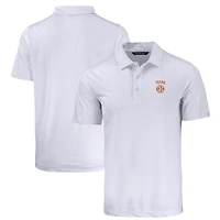 Men's Cutter & Buck White Texas Longhorns SEC Big Tall Prospect Eco Textured Stretch Recycled Polo