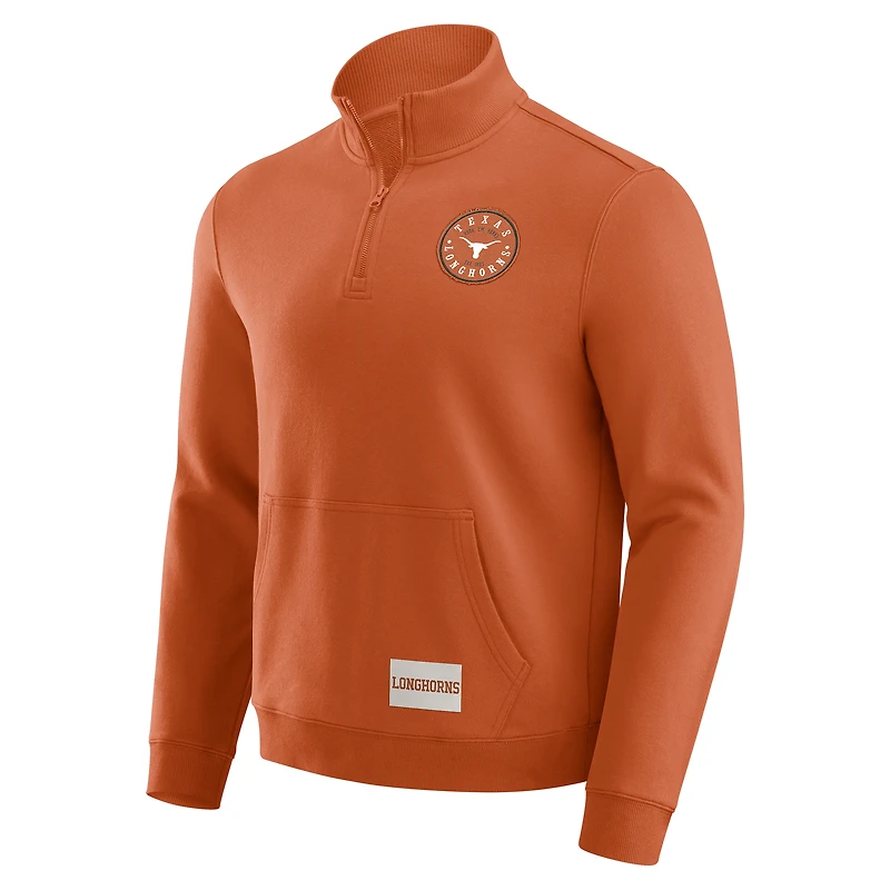 Men's Darius Rucker Collection by Fanatics Texas Orange Longhorns Quarter-Zip Pullover