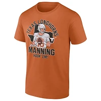 Men's Fanatics Arch Manning Texas Orange Longhorns Name & Number T-Shirt