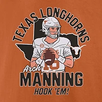 Men's Fanatics Arch Manning Texas Orange Longhorns Name & Number T-Shirt
