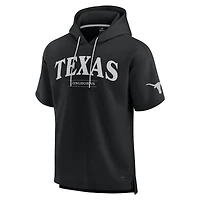 Sweat à capuche manches courtes Fanatics pour hommes Texas Longhorns Ready Black
