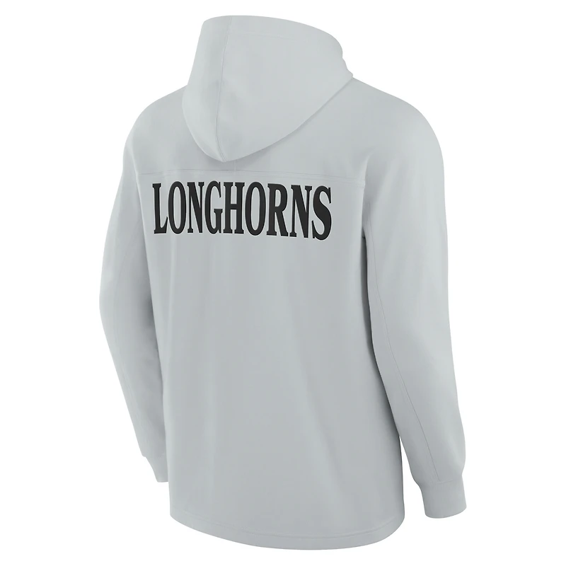 Sweat à capuche tri-blend Blaze Texas Longhorns gris fanatiques pour hommes