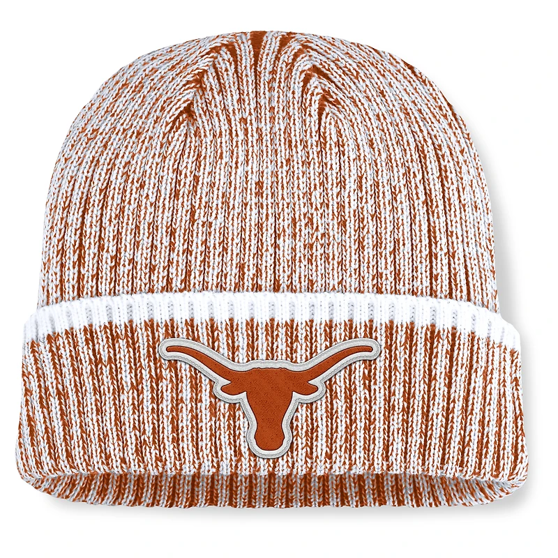 Men's Fanatics  Texas Orange/White Texas Longhorns Haze Cuffed Knit Hat