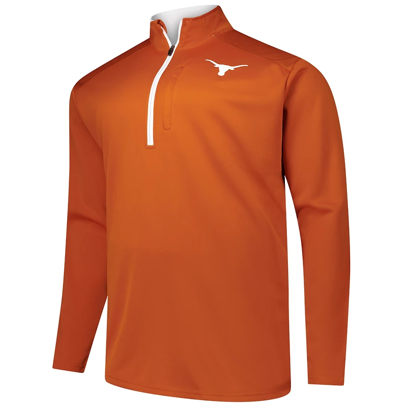 Haut à glissière quart de tour Big & Tall Defender Texas Longhorns Orange Fanatics pour hommes