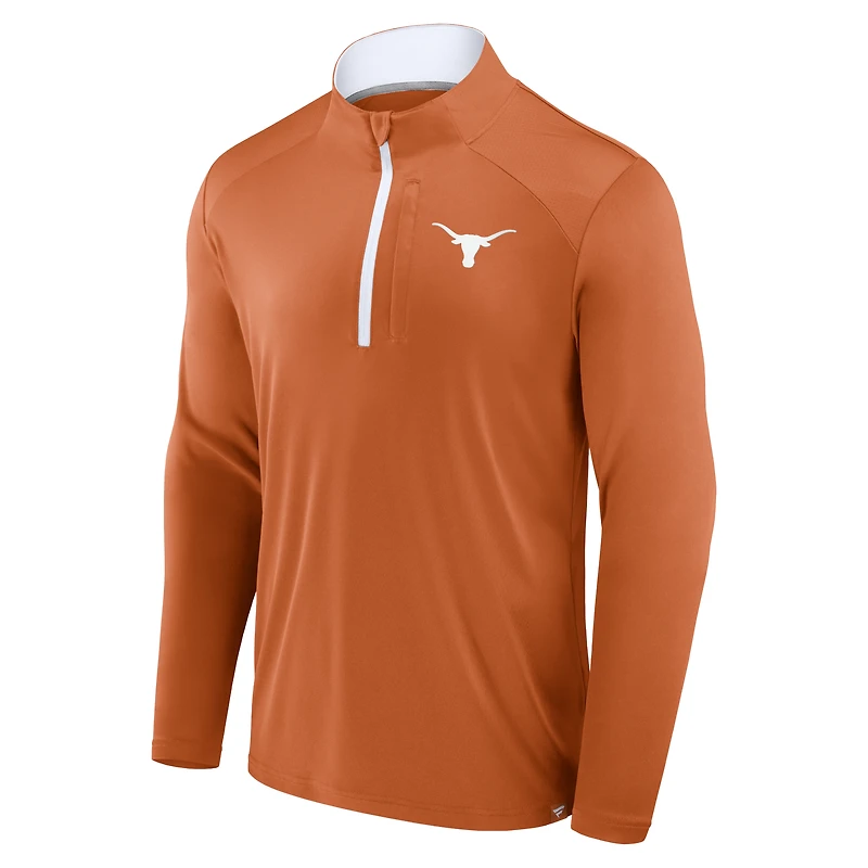 Men's Fanatics Texas Orange Longhorns Fundamental Defender Quarter-Zip Jacket