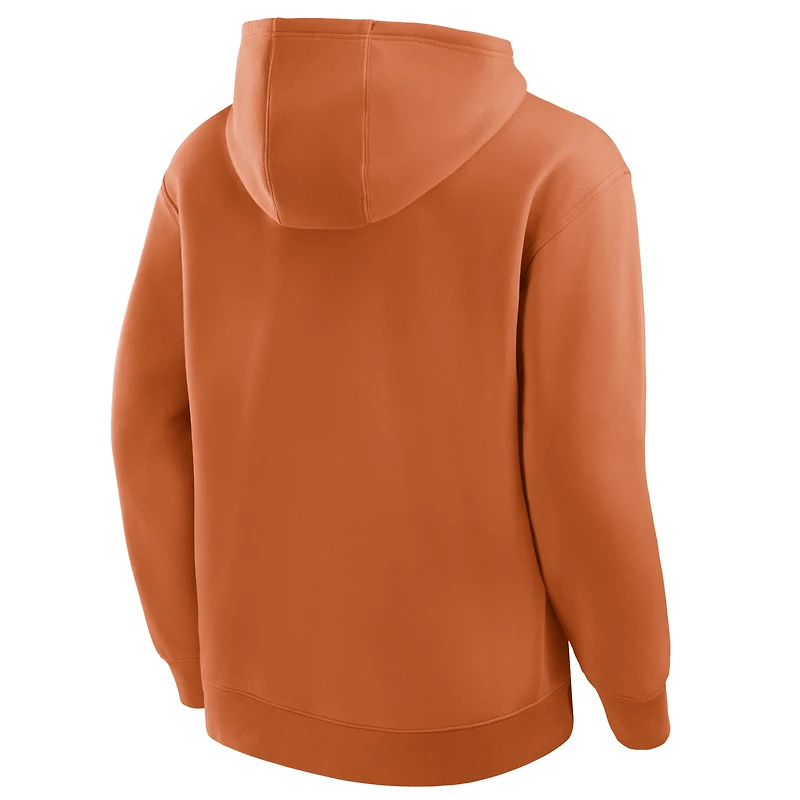 Men's Fanatics Texas Orange Longhorns Hometown Premium Rise And Conquer Half-Zip Hoodie