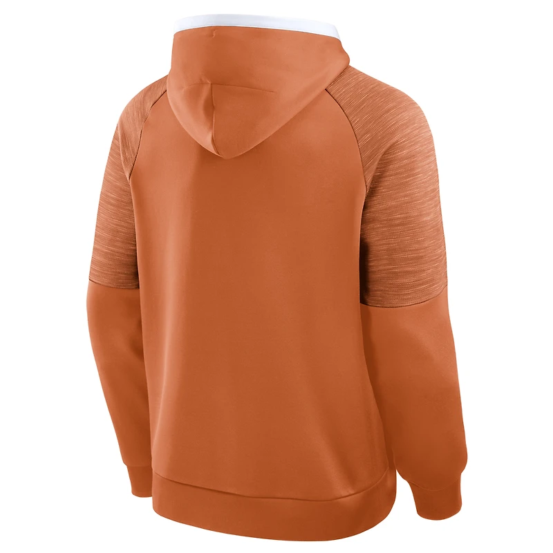Men's Fanatics Texas Orange Longhorns Quad Defender Pullover Hoodie
