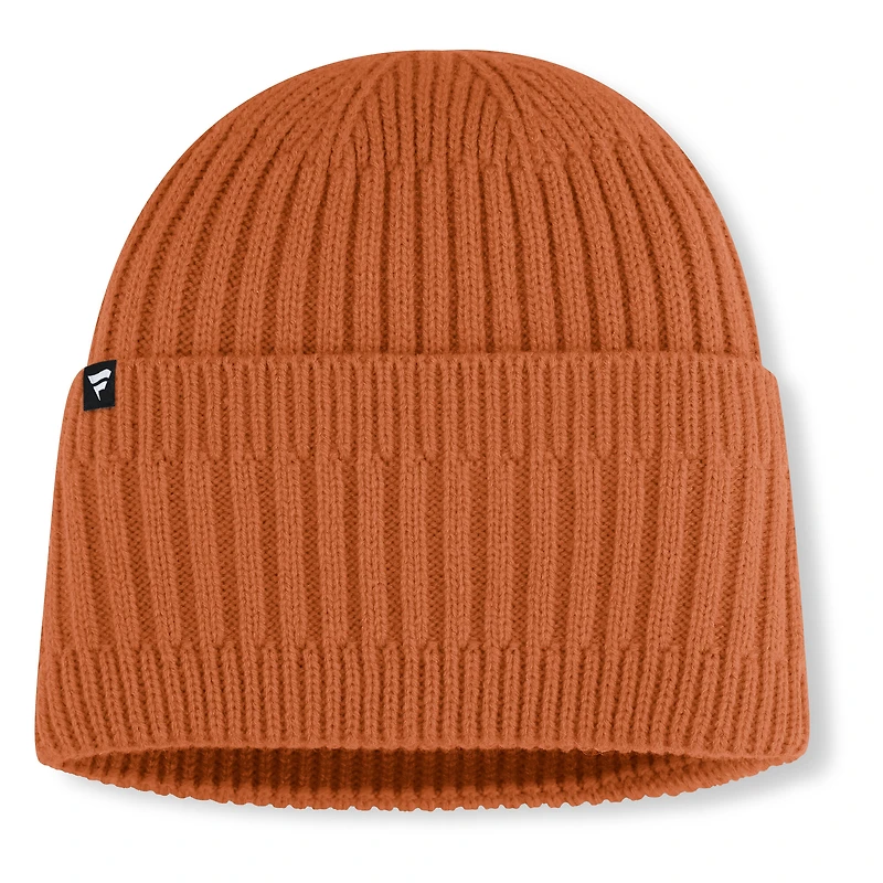 Bonnet en tricot à revers Revery pour homme, motif Texas Longhorns orange, Fanatics
